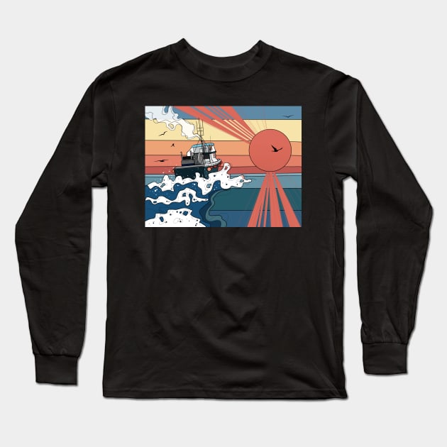 The Bay Long Sleeve T-Shirt by Tiny Bird Studio